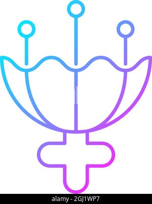 Gender symbol for female gradient linear vector icon Stock Vector