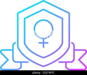 Feminist organization gradient linear vector icon Stock Vector