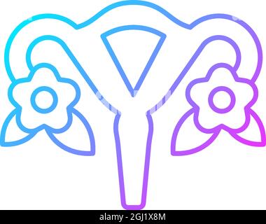 Modern femininity gradient linear vector icon Stock Vector