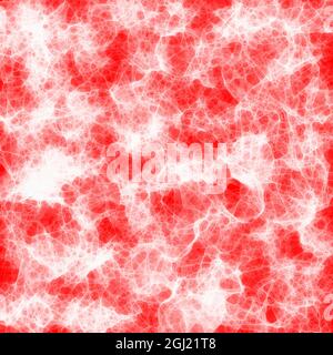 Abstract white messy splashes in a red background. Microscopic effect Stock Photo