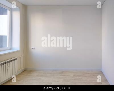 New empty white room with window Stock Photo