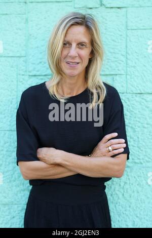 French film director Elsa Amiel poses during a portrait session. (Photo