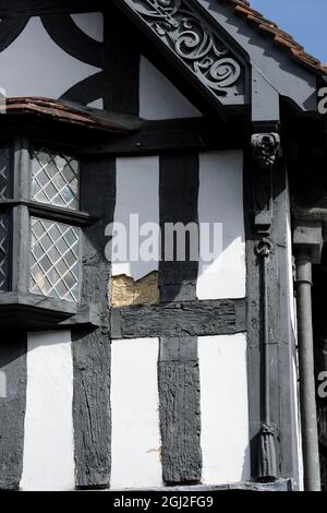 Hereford, Herefordshire, UK - The Black and White house museum a medieval timber framed building in the city centre Stock Photo