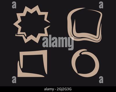 abstract vector grunge frames for comics in a simple style Stock Vector