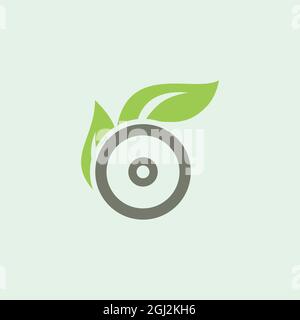 abstract nature eye logo icon flat design vector graphic concept Stock Vector