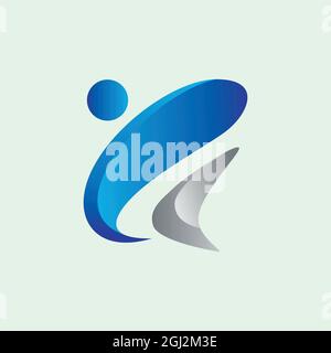 abstract wave surfing stylish logo icon flat design vector graphic concept Stock Vector