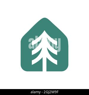 abstract tree logo icon flat vector concept graphic simple stylish design Stock Vector