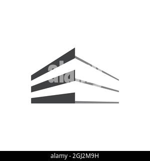 abstract real estate logo icon flat vector concept graphic simple stylish design Stock Vector