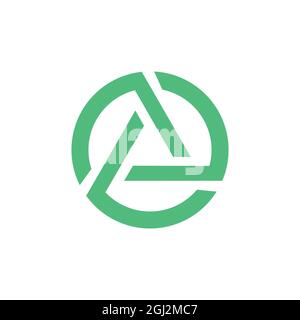 letter A circle logo icon flat vector concept graphic simple stylish design Stock Vector