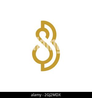 abstract number eight 8 logo icon flat vector concept graphic simple stylish design Stock Vector