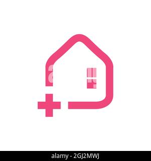 medical hospital clinic logo icon flat vector concept graphic simple stylish design Stock Vector