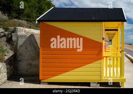 Beach huts Stock Photo