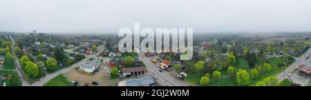 An aerial panorama of downtown St George, Ontario, Canada Stock Photo