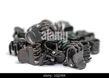 Various plant clips against a white background Stock Photo