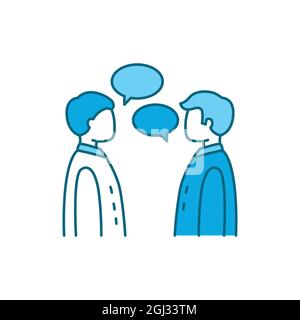 Communication with people color line icon. Pictogram for web page, mobile app, promo. UI UX GUI design element. Editable stroke. Stock Vector