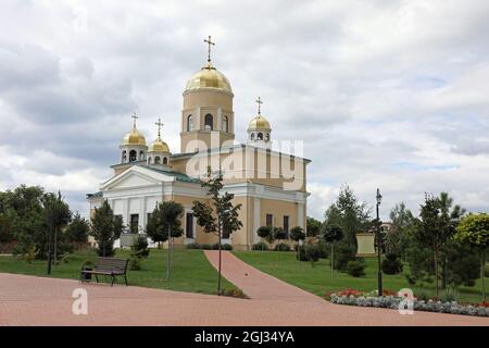 Church of Alexander Nevsky next to Bender Fortress in Transnistria Stock Photo