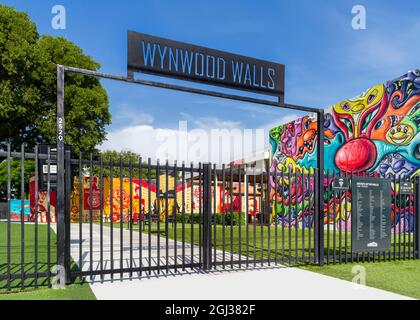 Wynwood Walls Museum, Wynwood  Art District South Miami, Miami Florida,USA Stock Photo
