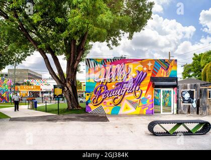 Wynwood Walls Museum, Wynwood  Art District South Miami, Miami Florida,USA Stock Photo