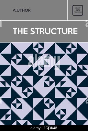 The structure. Abstract trendy book cover design. Vintage style geometric pattern. Applicable for books, posters, placards etc. Stock Vector