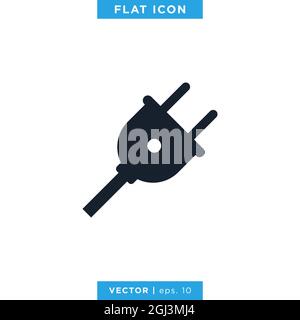 Electric Plug Icon Vector Stock Illustration Design Template. Vector eps 10. Stock Vector