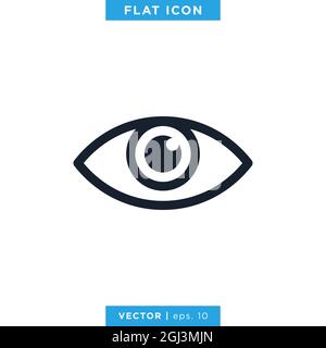 Eye Icon Vector Stock Illustration Design Template. Vector eps 10. Stock Vector