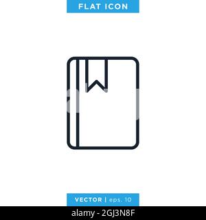Bookmark icon vector stock illustration design template. Vector eps 10. Stock Vector