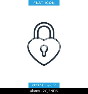 Padlock icon vector stock illustration design template. Vector eps 10. Stock Vector