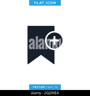 Bookmark icon vector stock illustration design template. Vector eps 10. Stock Vector