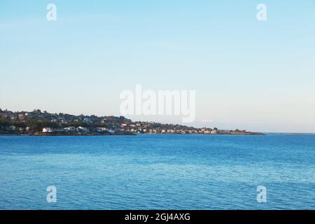 Salish Sea and Oak Bay, Vancouver Island BC Canada Stock Photo