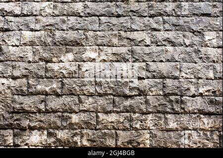 Seamless Bricks Stone wall elevation for backgrounds Stock Photo