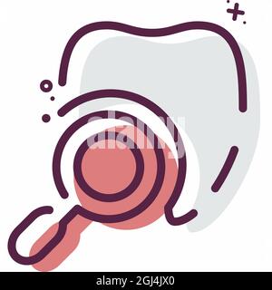 Icon Vector of Dentist - MBE Style - Simple illustration, Editable stroke, Design template vector, Good for prints, posters, advertisements, announcem Stock Vector