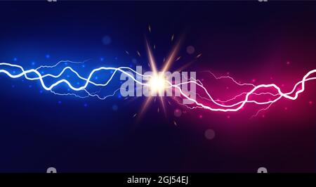 Lightning collision vector Stock Vector