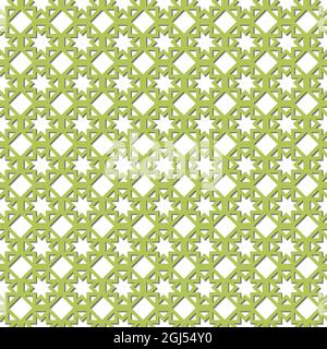 Olive seamless wallpaper, Islam Muslim pattern Stock Photo