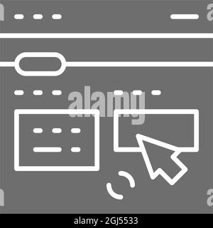 Vector online translation site grey icon. Isolated on white background Stock Vector