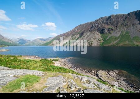 Britain's Favourite View of Wastwater Lake and the Screes, England's Deepest Lake Stock Photo