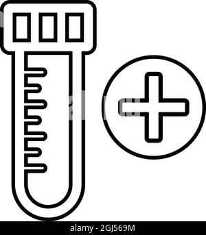 Coronavirus, positive, test icon - Vector EPS file. Perfect use for print media, web, stock images, commercial use or any kind of design project. Stock Vector