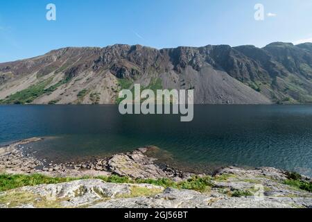 Wastwater Lake and the Screes, England's Deepest Lake Stock Photo