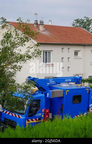 Enedis emergency response team, Bron, Rhône, AURA Region, France Stock Photo