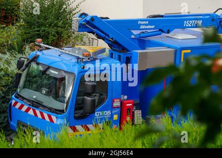 Enedis emergency response team, Bron, Rhône, AURA Region, France Stock Photo