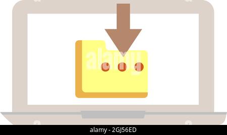 Download document file icon folder vector symbol Stock Vector