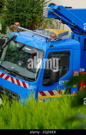 Enedis emergency response team, Bron, Rhône, AURA Region, France Stock Photo