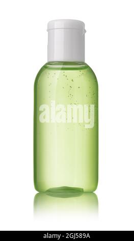 Bottle of antiseptic aloe vera gel isolated on white Stock Photo