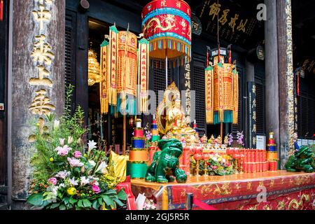 Asia, China, Sichuan Province, Cheng Du, Temple Stock Photo