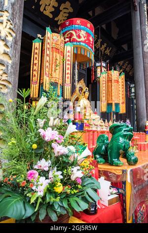 Asia, China, Sichuan Province, Cheng Du, Temple Stock Photo