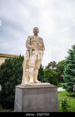 Georgia, Gori. Statue of former Soviet dictator Joseph Stalin. Stock Photo