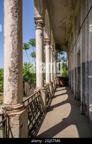 Georgia, Chiatura. Mining town cable car station. Stock Photo