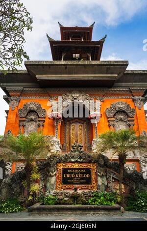 Balai Banjar Ubud Kelod temple, Ubud, Bali, Indonesia Stock Photo