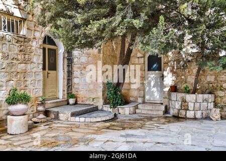 Palestinian Territory, Nablus. Church of St. Photina (Jacob's Well). Stock Photo