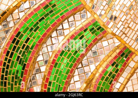 Thailand, Colorful mosaic abstract. Stock Photo