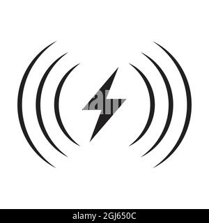 Wireless charging icon vector artificial Intelligence collection for your web design, logo, UI. illustration Stock Vector